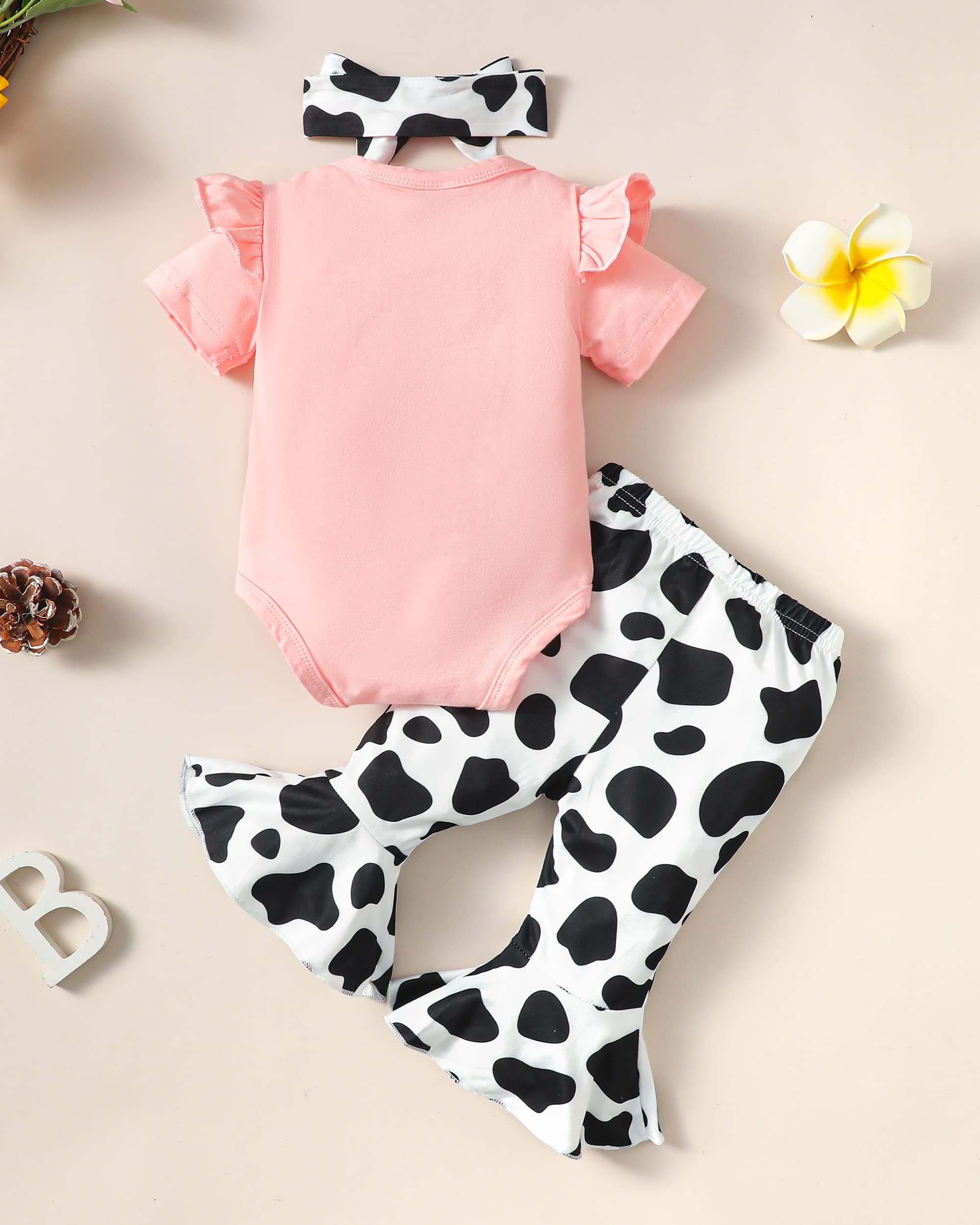 Renotemy Newborn Infant Baby Girl Clothes Summer Outfits Infant Romper Pants Cute Toddler Girl Clothes Gift Set