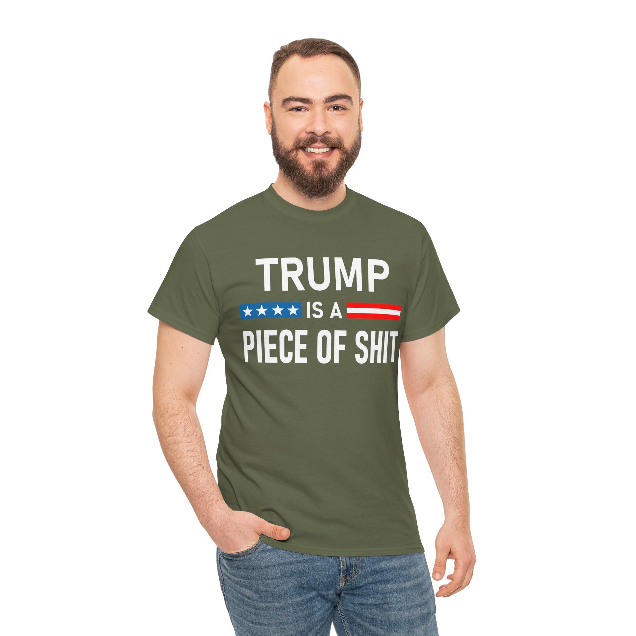 Donald Trump is a Piece of Shirt POS Funny Anti F.uck Trump Sucks Tee Tshirt