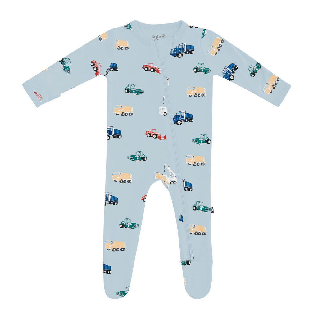 KYTE BABY Unisex Zipper Closure Footies, Rayon Made From Bamboo, 0-24 Months