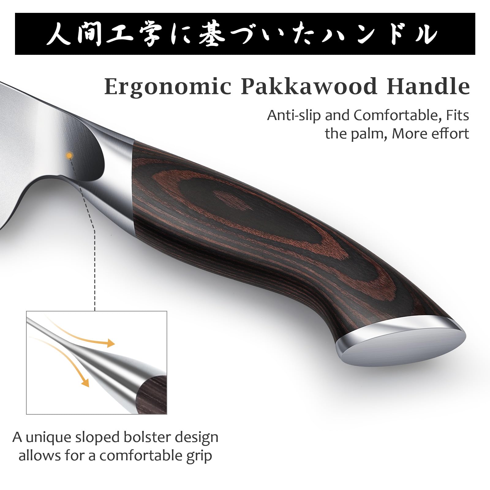 HOSHANHO 7 Inch Nakiri Knife, Japanese High Carbon Stainless Steel Chef Knife, Multipurpose Meat Vegetable Sharp Kitchen Knife with Ergonomic Pakkawood Handle