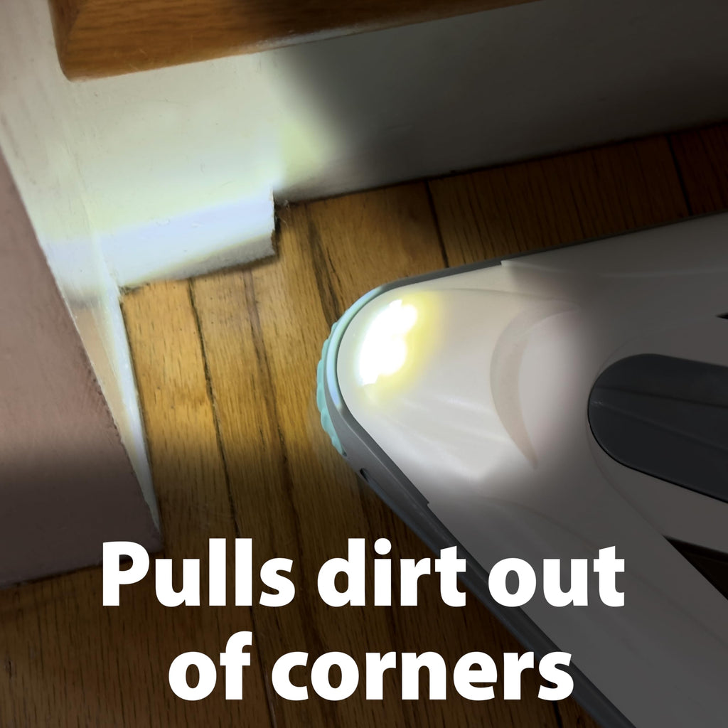 Zippi Sweeper Standard - 2025 New and Improved Lightweight Sweeper, Perfect for Short Carpet Hardwood and Tile, Triangular Design Allows for Sweeping in Corners, 30 Minutes Cleaning Time