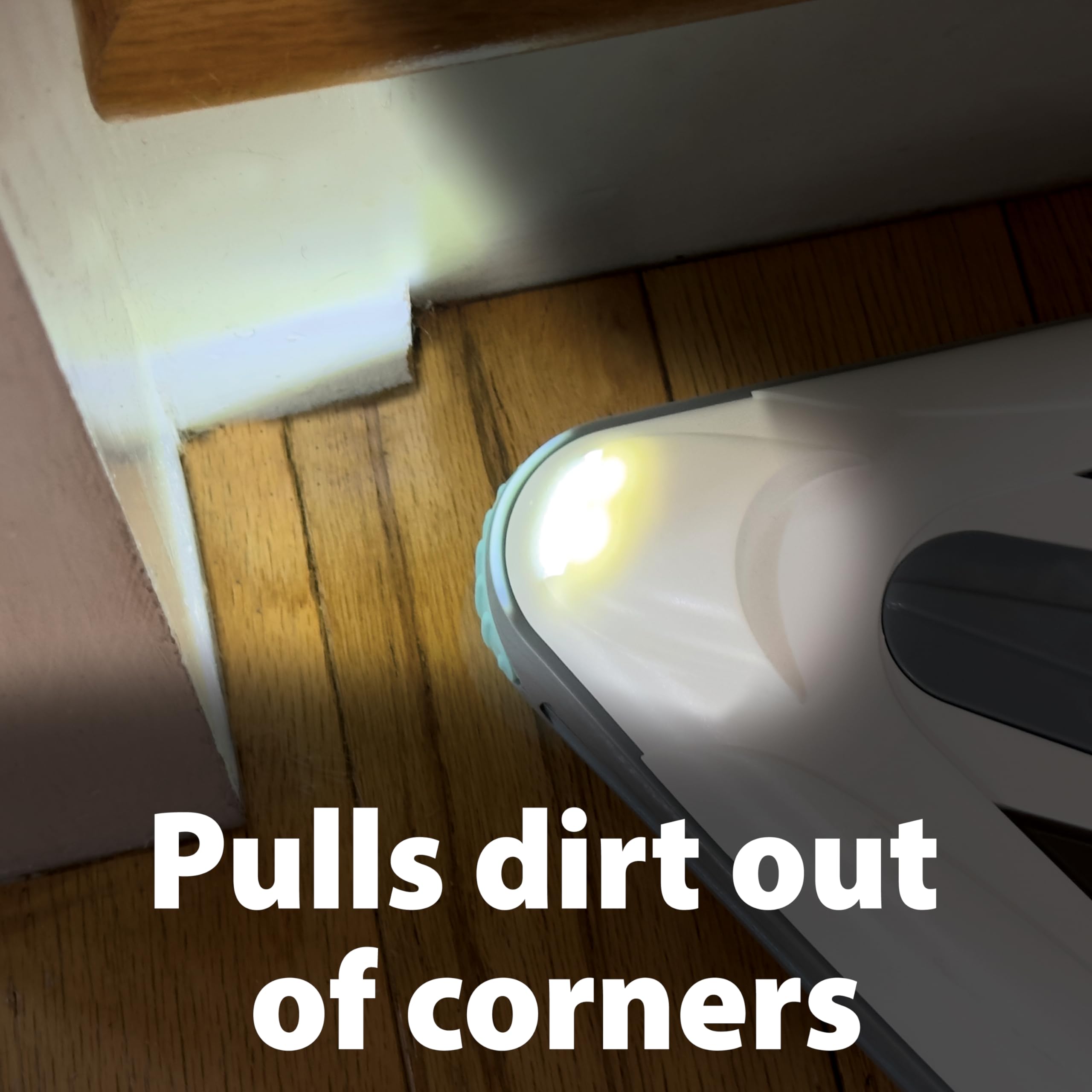Zippi Sweeper Standard - 2025 New and Improved Lightweight Sweeper, Perfect for Short Carpet Hardwood and Tile, Triangular Design Allows for Sweeping in Corners, 30 Minutes Cleaning Time