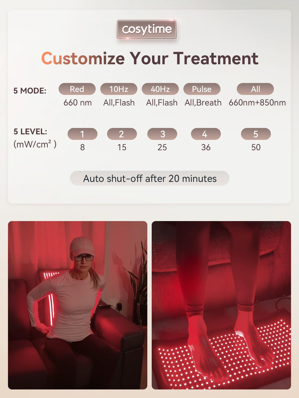 26" x 13" Red Light Therapy for Body - 660nm Red & 850nm Near Infrared NIR, Tri-Chip 1089 LEDs Therapy Mat