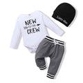 Newborn Infant Baby Boy Clothes Fall Winter Outfits New to The Crew Outfit Toddler Baby Boy Clothes Set