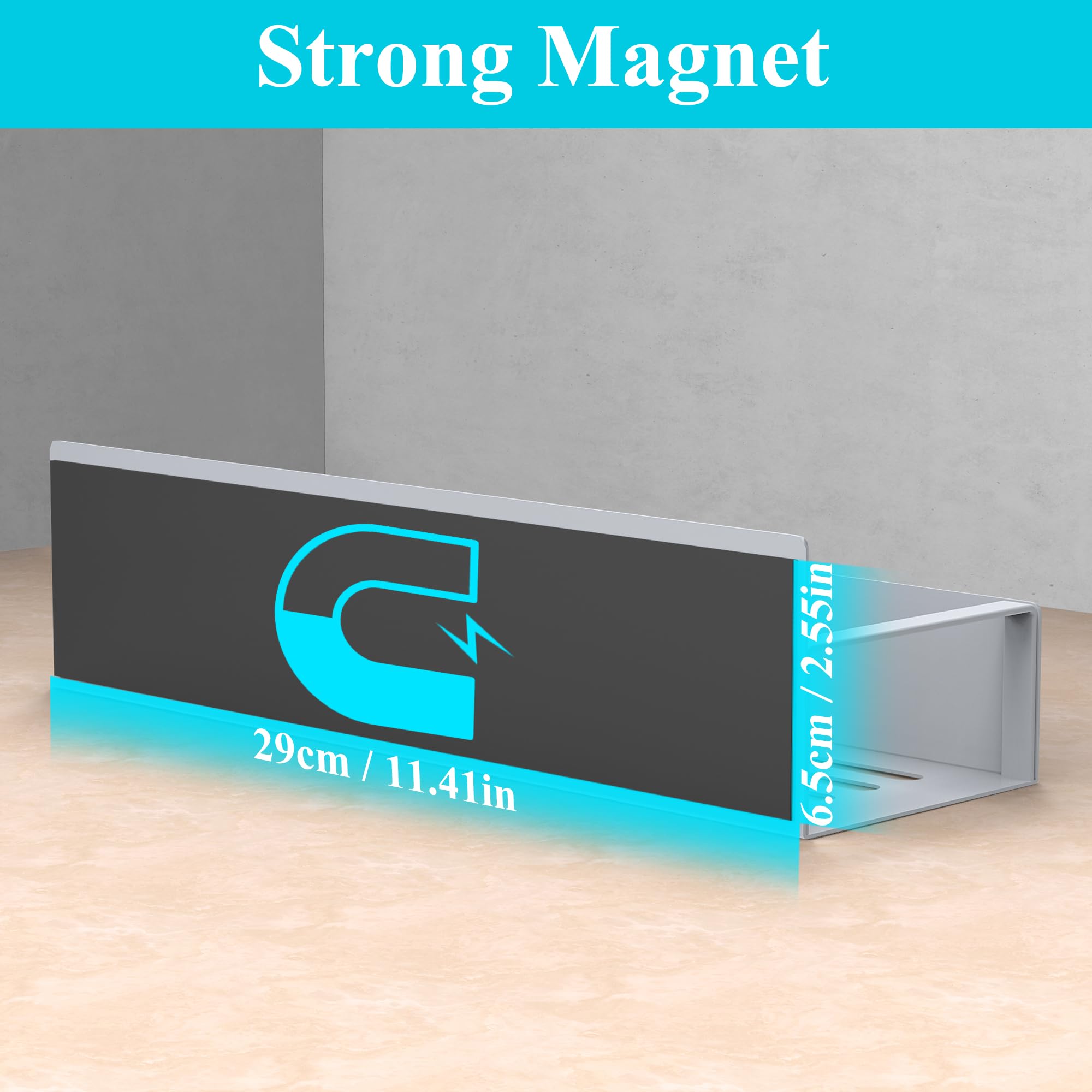 HuggieGems Metal 4 Pack Magnetic Spice Storage Rack Organizer for Refrigerator and Oven, Black Fridge Organizers and Storage