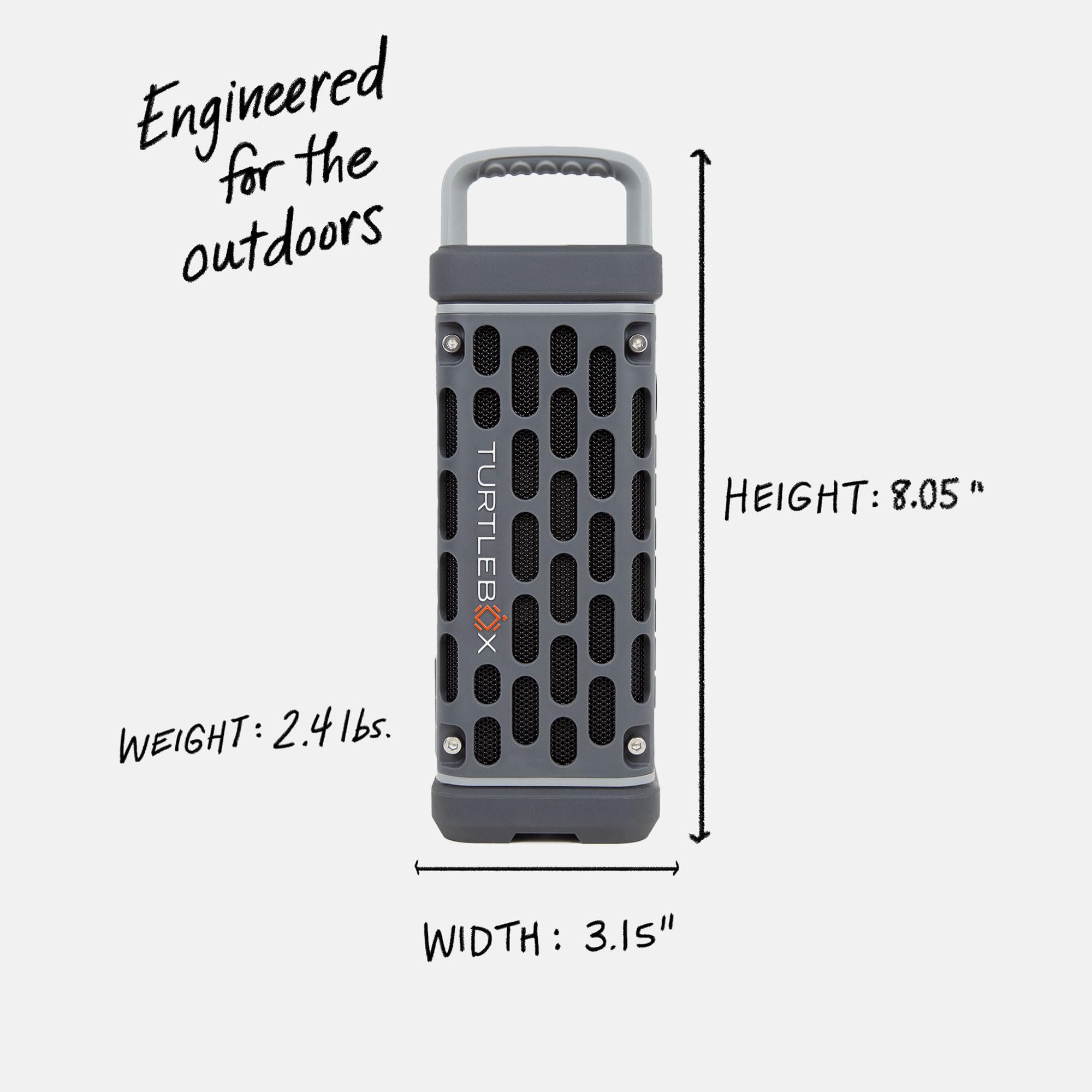Turtlebox Ranger: Loud! Outdoor Portable Bluetooth 5.4 Speaker | Rugged, Waterproof, Ultra-Portable | Plays to 105db, Deep Bass, Shockproof, Unlimited Pairing for Full Stereo Experience, Tan