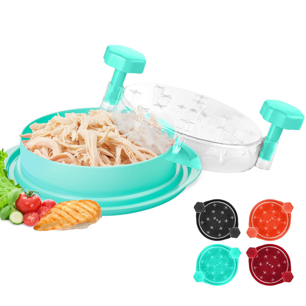 Chicken Shredder Tool Twist: 2026 Pro Food-Grade Visible Meat Shredder with Strong Anti-Slip Base, Ergonomic Handle, Chicken Breast Shredder, Suitable for Pork Beef Chicken - Black