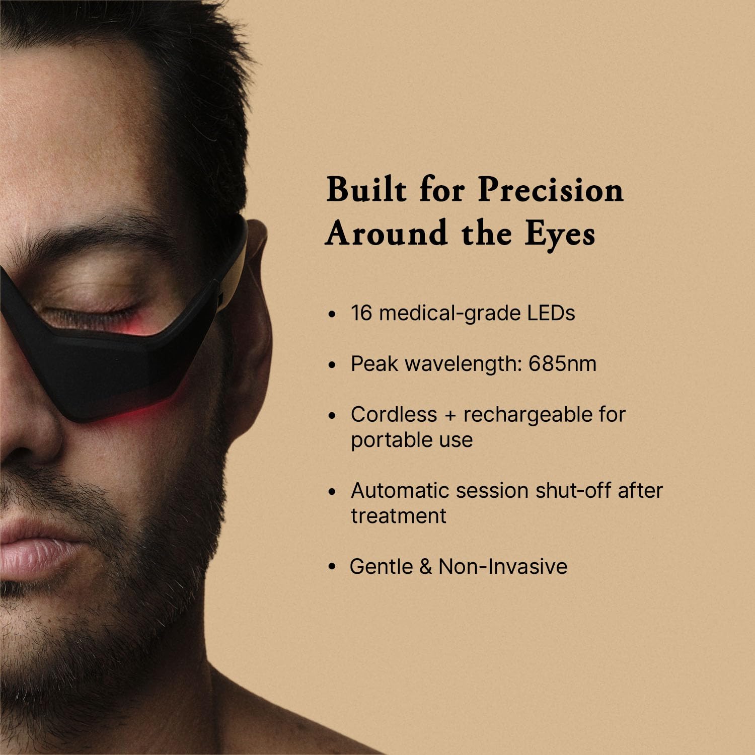 Capillus Eyelift Red Light Therapy for Eyes - Under Eye Red Light Therapy Glasses 685nm - Red Light Therapy for Eyes Bags, Wrinkles, Fine Lines, Crow's Feet and Dark Circles