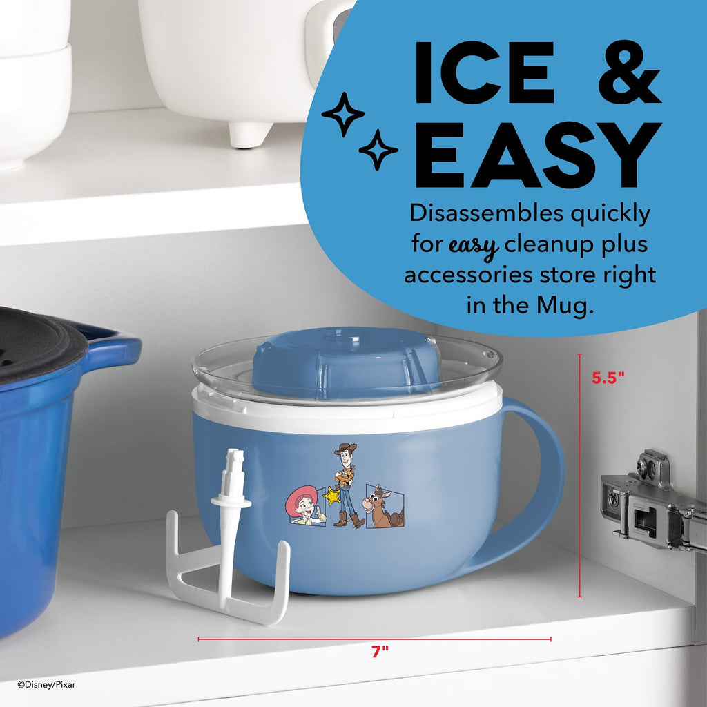 Dash My Mug Ice Cream Maker - Makes Single Serving of Gelato, Frozen Yogurt, Sorbet & More - Easy to Clean & Use - Aqua, 2 Bowls
