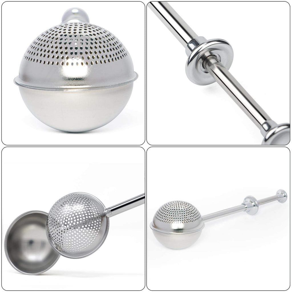 HULISEN Flour Duster for Baking, One-Handed Operation, 304 Stainless Steel Powdered Sugar Shaker Duster, Pick Up and Dust Flour Sifter, Gift Package