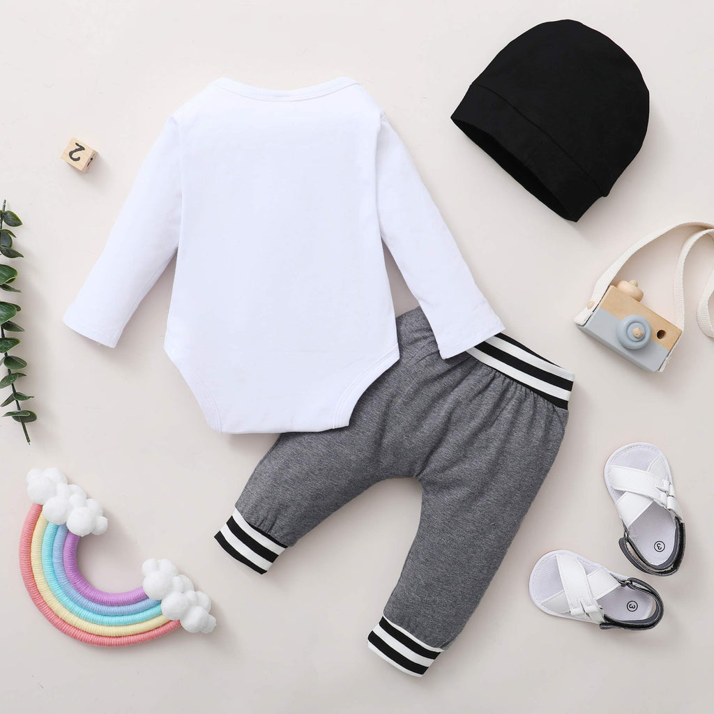 Newborn Infant Baby Boy Clothes Fall Winter Outfits New to The Crew Outfit Toddler Baby Boy Clothes Set
