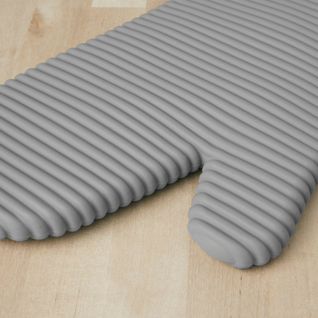 KITCHENAID Ribbed Soft Silicone Oven Mitt 2-Pack Set, 7.5"x13", Milkshake