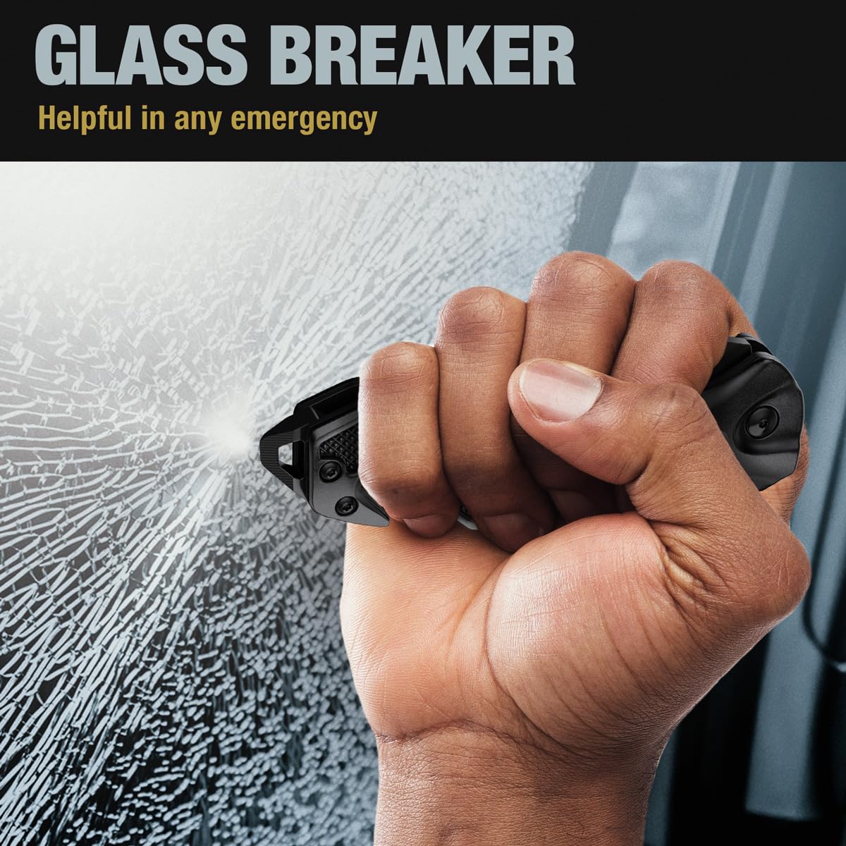 GOOD WORKER Legal Pocket Knife with 2.95” Serrated Blade, Glass Breaker, Seat Belt Cutter - EDC Sharp Folding Knives with Portable Clip - Small Tool for Tactical Camping Survival Hiking - Gifts for Men, Women