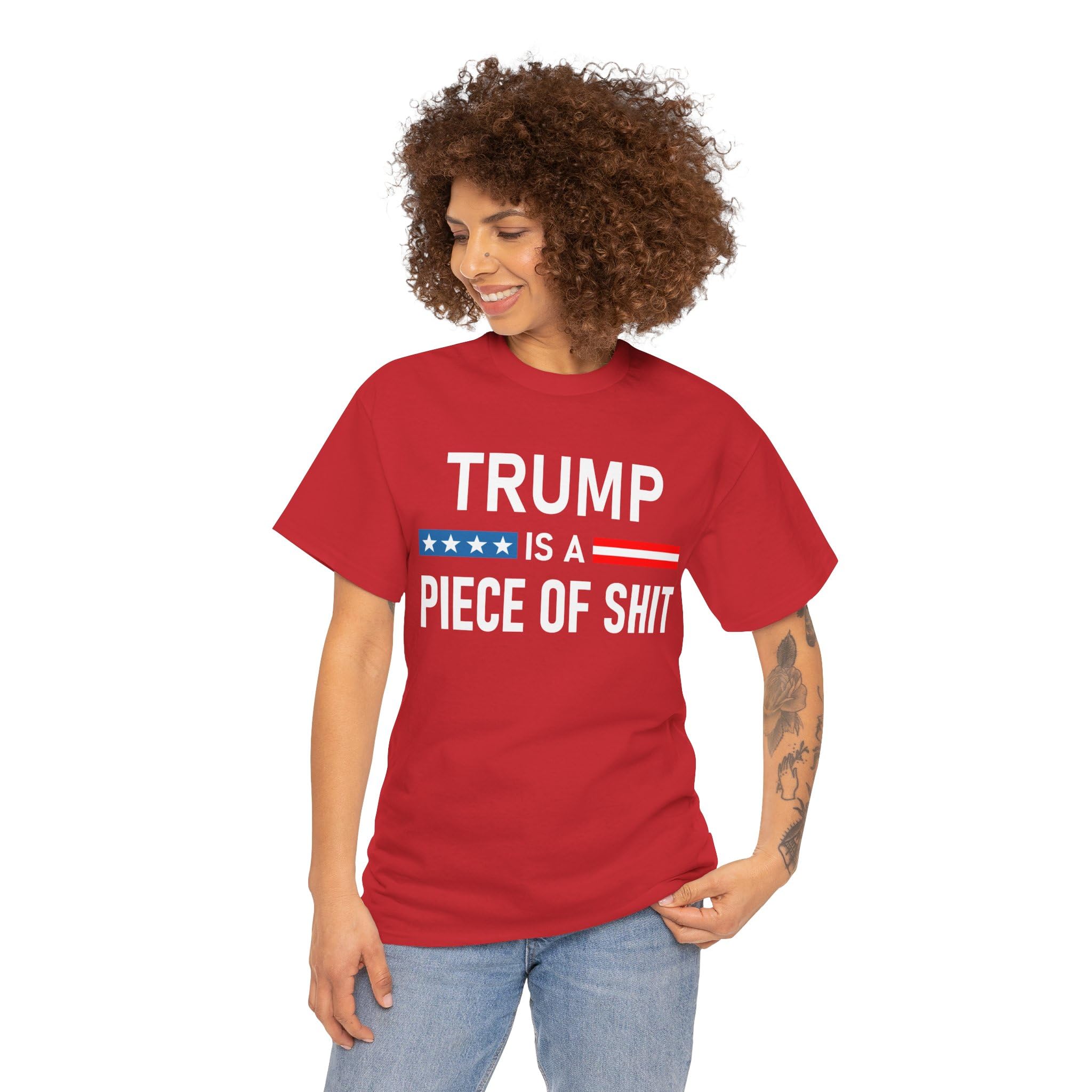 Donald Trump is a Piece of Shirt POS Funny Anti F.uck Trump Sucks Tee Tshirt