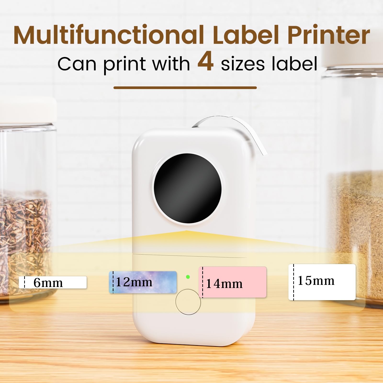 Phomemo Label Maker, D30 Portable Bluetooth Label Maker Machine with Tape, Small Mini Label Printer, Multiple Templates Fonts Icon Labeler for Home, School, Office