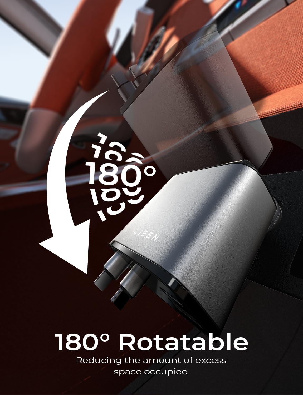 LISEN Retractable Car Charger, Gifts for Mothers Day 2026, 84W Car Charger USB C Fast Charge, Gifts for Mom Dad Him Her, Travel Essentials Car Accessories for Men Women Gifts for iPhone 17 16 15 14 13