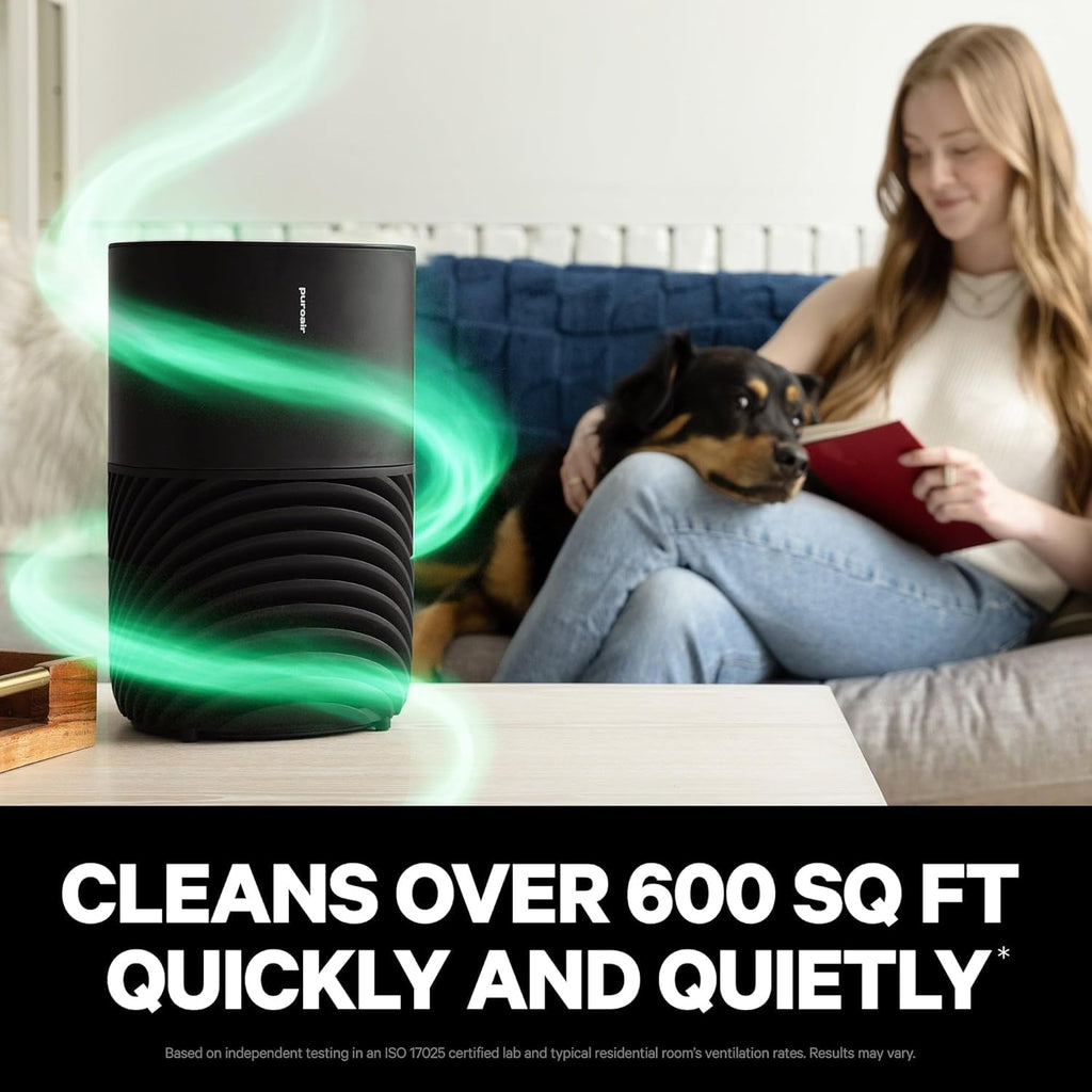 PuroAir 240 HEPA Air Purifiers for Home Large Rooms - Covers Up to 1,000 Sq Ft - Filters Up to 99.9% of Pollutants, Smoke, Pollen, Dust - Quiet HEPA Air Filter - Air Purifiers for Bedroom