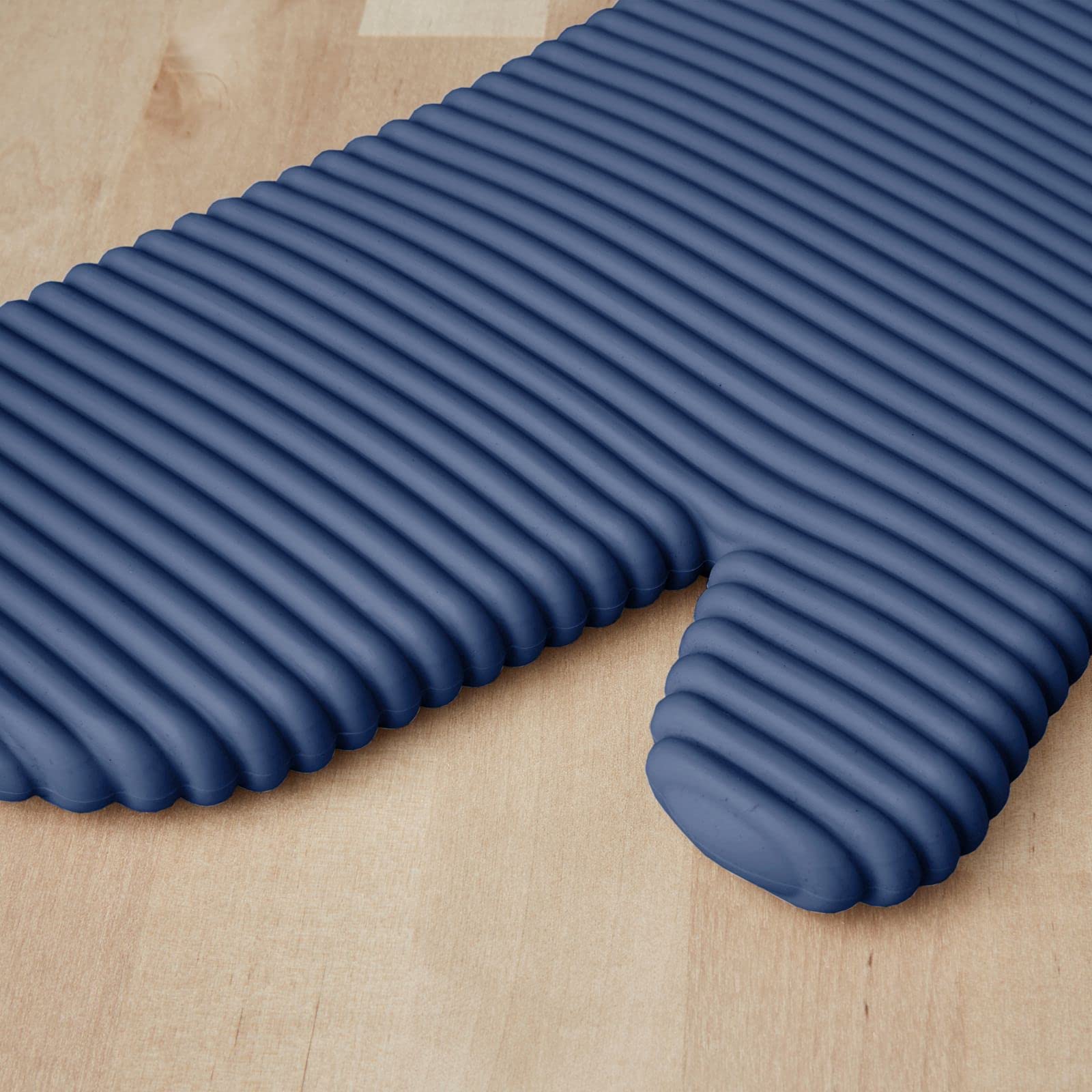 KITCHENAID Ribbed Soft Silicone Oven Mitt 2-Pack Set, 7.5"x13", Milkshake