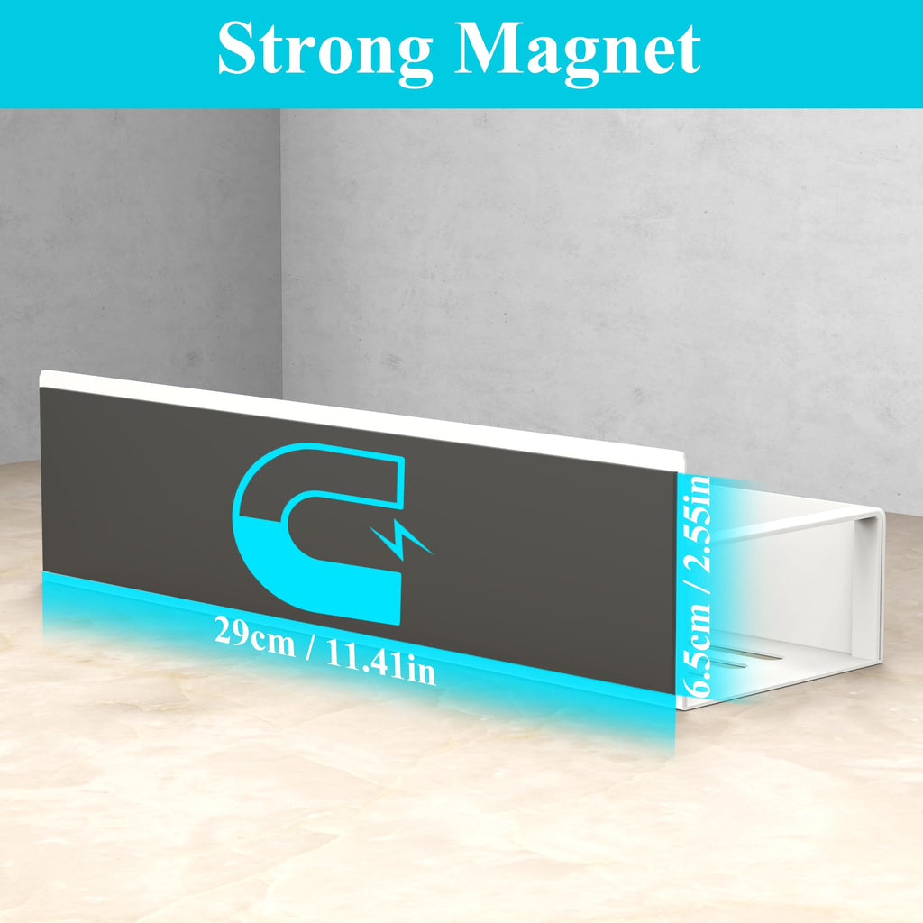 HuggieGems Metal 4 Pack Magnetic Spice Storage Rack Organizer for Refrigerator and Oven, Black Fridge Organizers and Storage