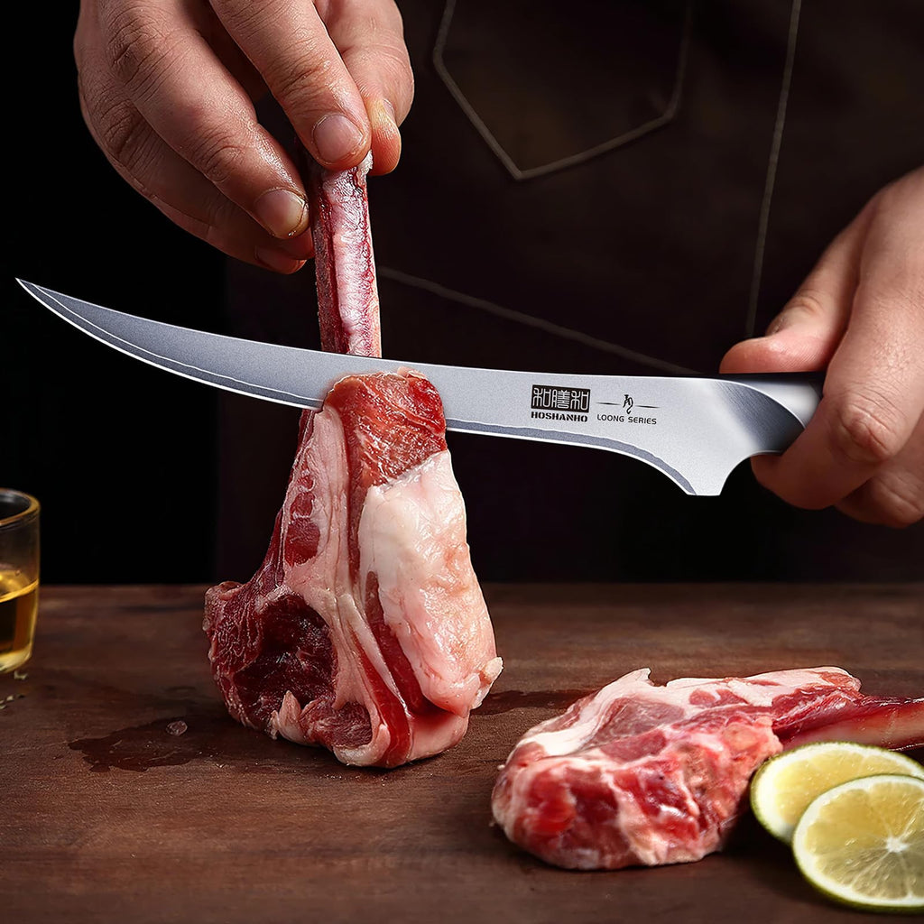 HOSHANHO Fillet Knife 7 Inch, Super Sharp Boning Knife in High Carbon Stainless Steel, Professional Japanese Fish Knives for Meat Poultry Cutting