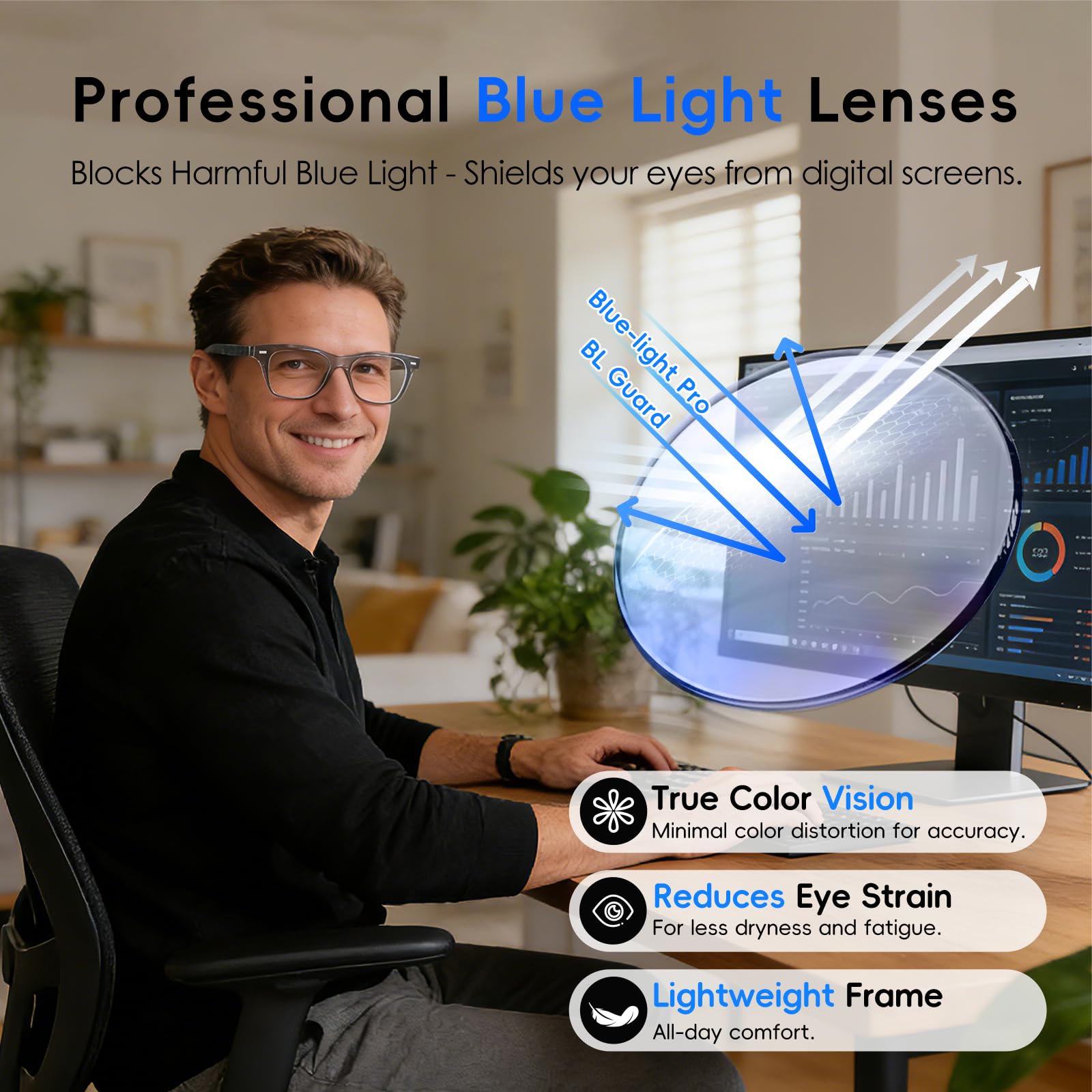AI Glasses for Men & Women, Smart Glasses Powered by ChatGPT, AI Real-time Translation with 107 languages, 11H Music Play, Bluetooth Sunglasses with Polarized Lens, UV Protection for Daily Use, Travel