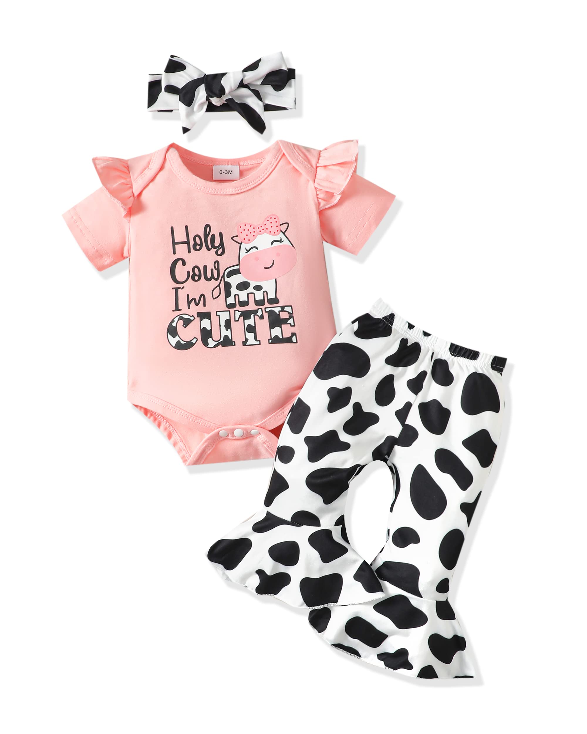 Renotemy Newborn Infant Baby Girl Clothes Summer Outfits Infant Romper Pants Cute Toddler Girl Clothes Gift Set