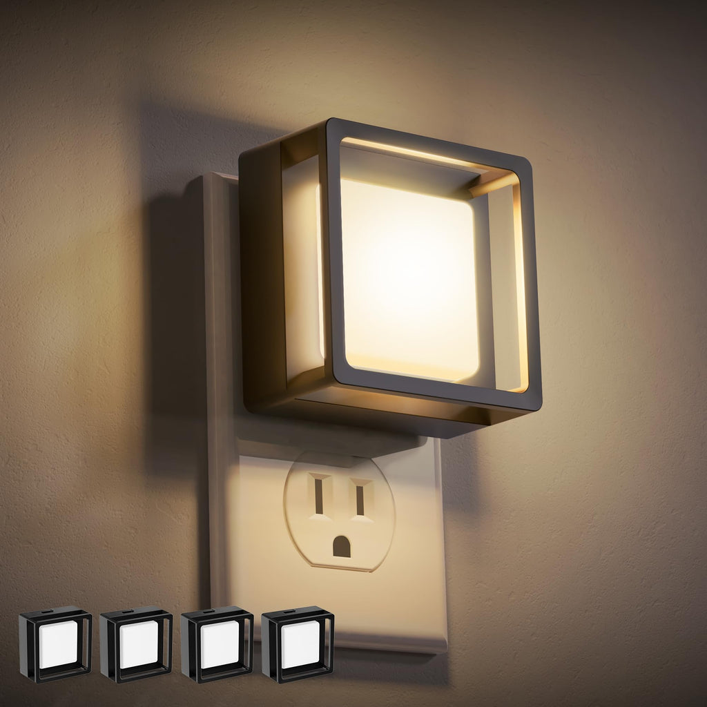 DORESshop LED Night Light, Night Lights Plug Into Wall [2 Pack] with Dusk-to-Dawn Sensor, Dimmable Nightlights, Adjustable Brightness for Bathroom, Hallway, Bedroom,Kids Room,Stairway,Soft White