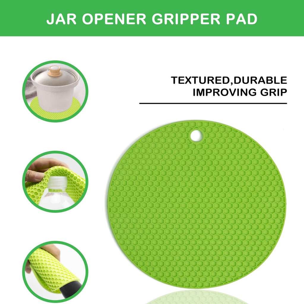 Jar Opener for Weak Hands, Seniors with Arthritis, 5 in 1 Multi Function Bottle Opener Lid Opener For Arthritic Hands with Non Slip Rubber Jar opener Gripper Pad(blue)