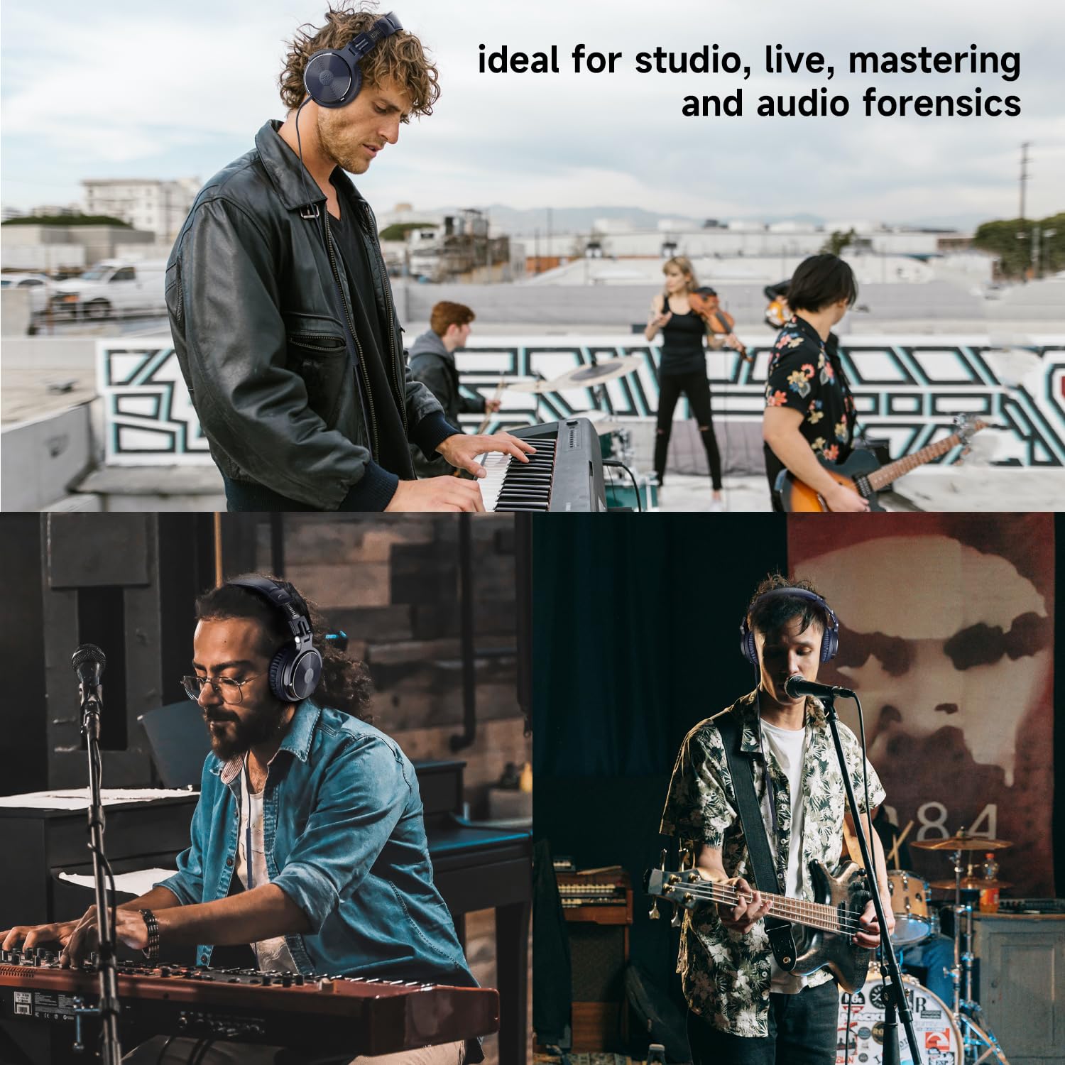 OneOdio Wired Over Ear Headphones Hi-Res Studio Monitor & Mixing DJ Stereo Headsets with 50mm Drivers and 1/4 to 3.5mm Jack for AMP Computer Recording Podcast Keyboard Guitar Laptop - Black