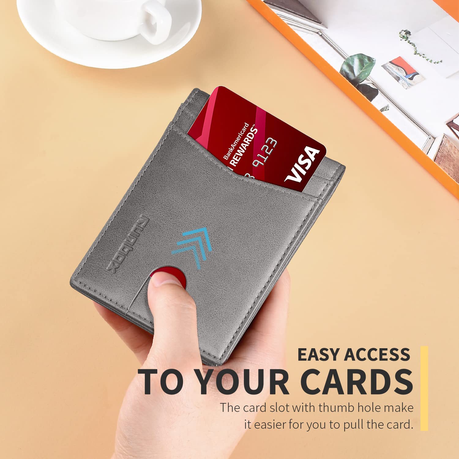 RUNBOX Wallet for Men Slim Rfid Leather 2 ID Window With Gift Box | Slim, Rfid, 2 ID Window, With Gift Box, Slim, Rfid