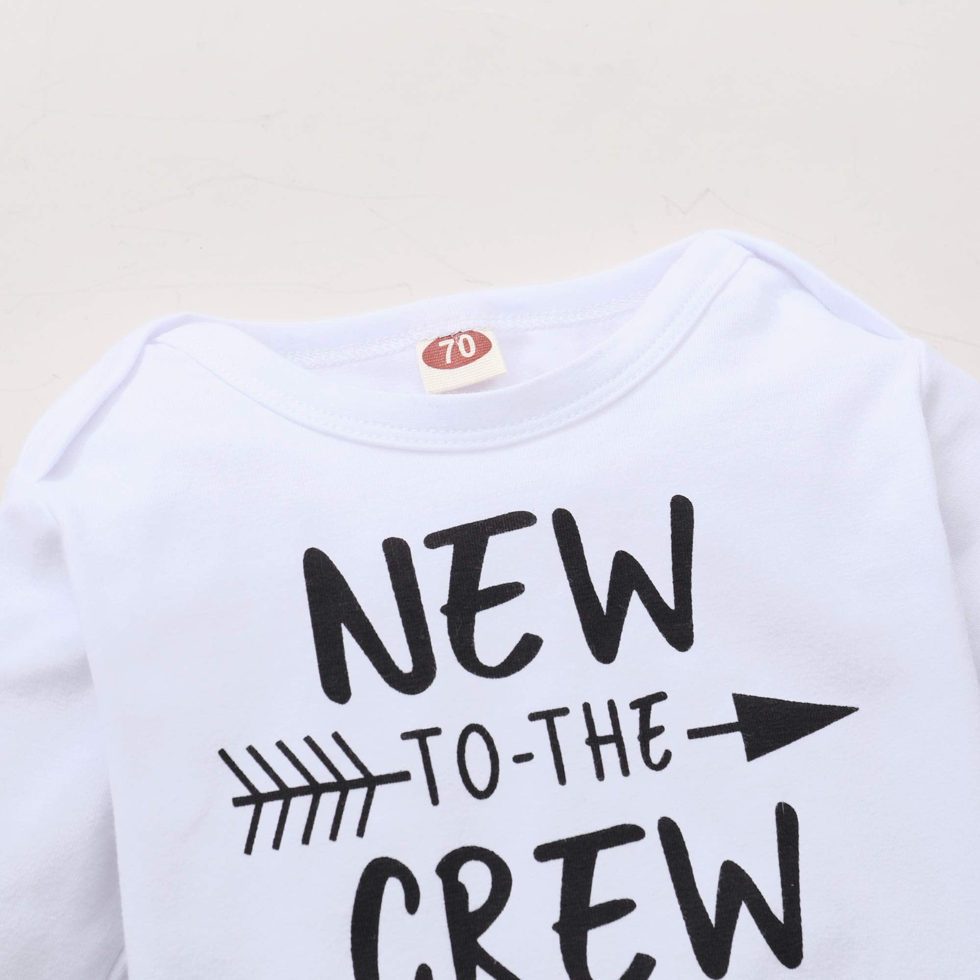 Newborn Infant Baby Boy Clothes Fall Winter Outfits New to The Crew Outfit Toddler Baby Boy Clothes Set