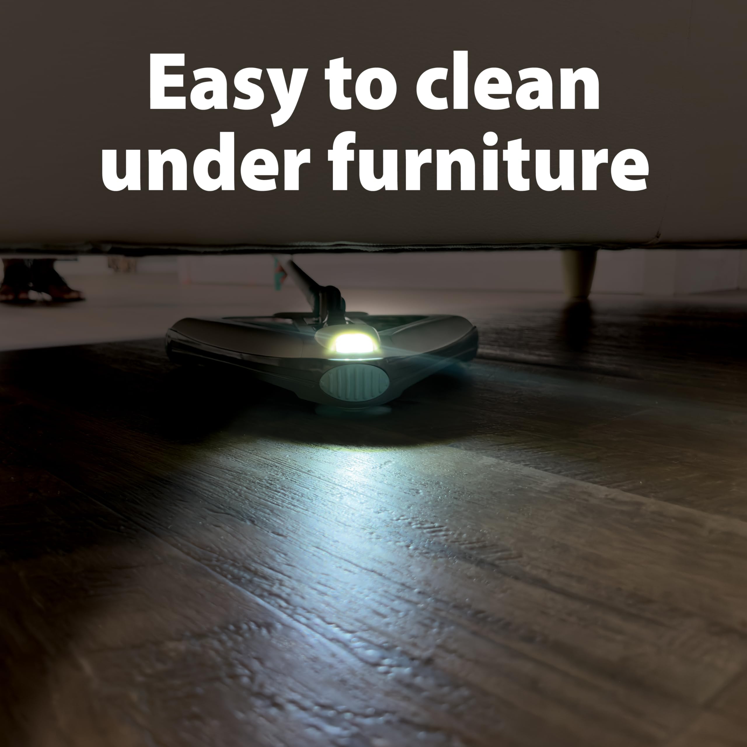 Zippi Sweeper Standard - 2025 New and Improved Lightweight Sweeper, Perfect for Short Carpet Hardwood and Tile, Triangular Design Allows for Sweeping in Corners, 30 Minutes Cleaning Time