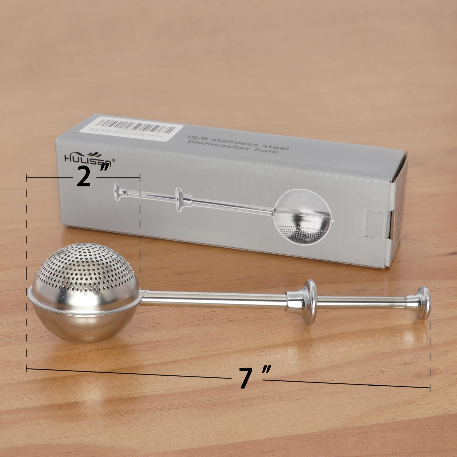 HULISEN Flour Duster for Baking, One-Handed Operation, 304 Stainless Steel Powdered Sugar Shaker Duster, Pick Up and Dust Flour Sifter, Gift Package