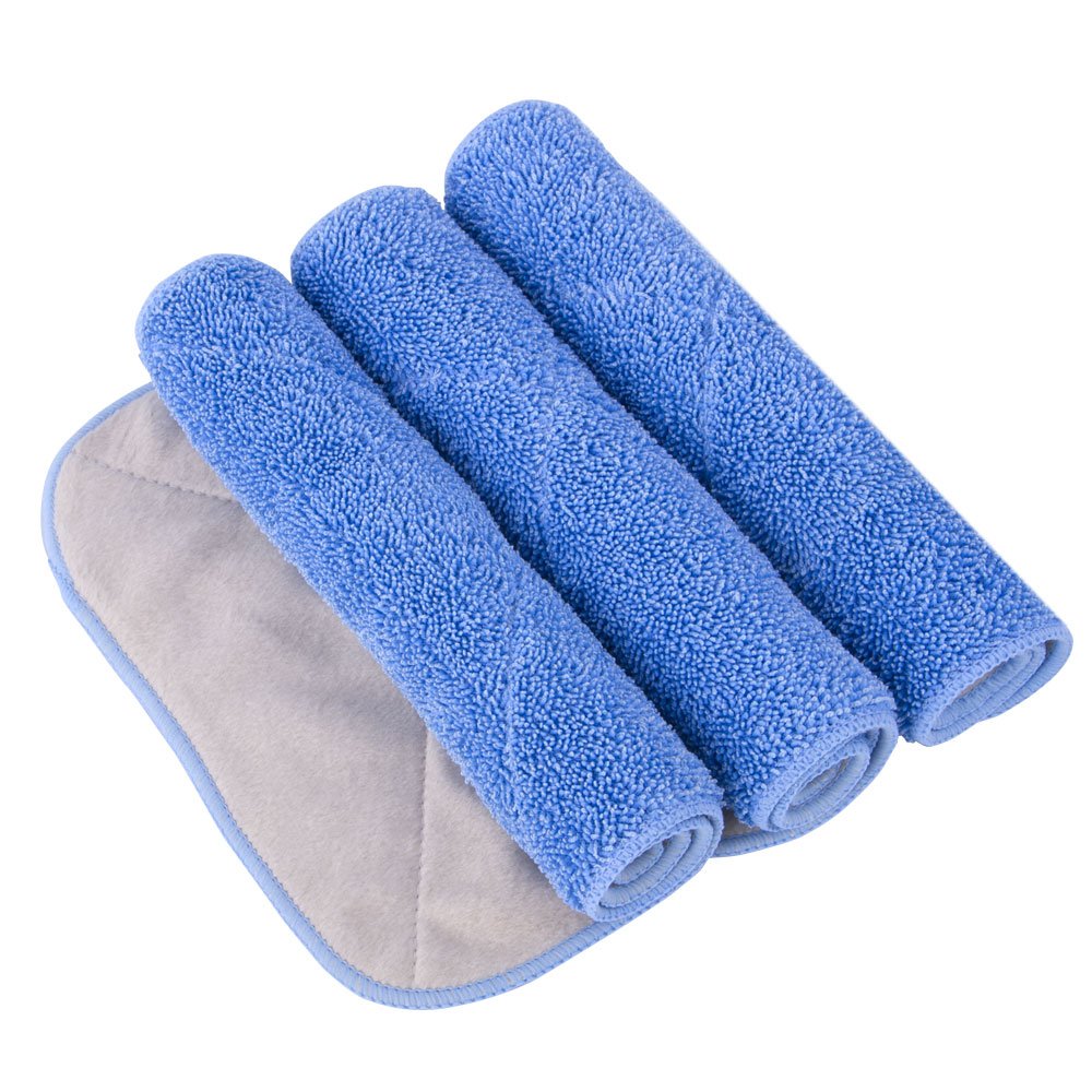 MR.SIGA Professional Microfiber Mop for Hardwood, Laminate, Tile Floor Cleaning, Stainless Steel Telescopic Handle - 3 Reusable Flat Mop Refills and 1 Dirt Removal Scrubber Included