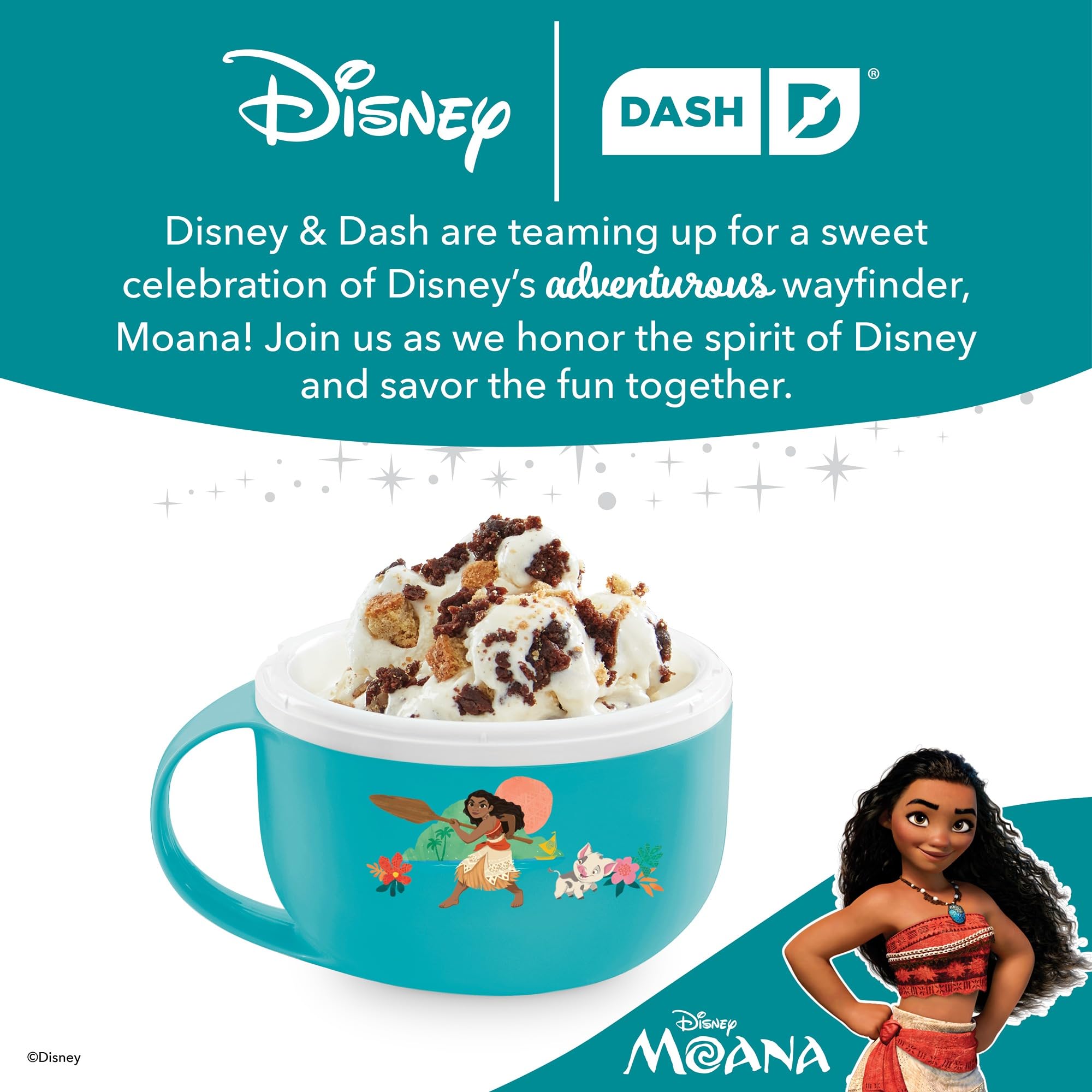 Dash My Mug Ice Cream Maker - Makes Single Serving of Gelato, Frozen Yogurt, Sorbet & More - Easy to Clean & Use - Aqua, 2 Bowls