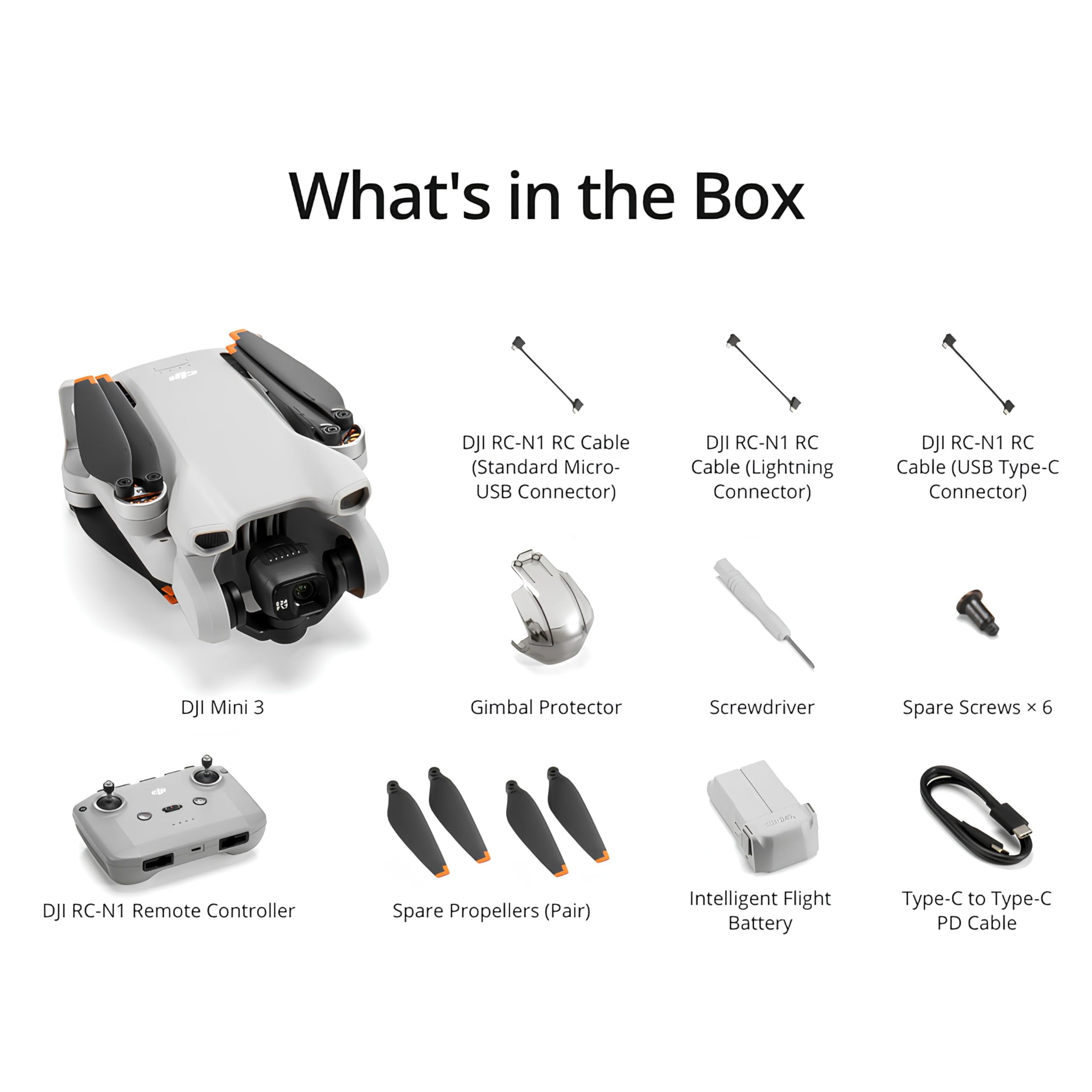 DJI Mini 3 Fly More Combo (DJI RC), Drones with Camera for Adults 4K, 3 Batteries for 114-min Flight Time, Vertical Shooting, 32800ft (10km) Video Transmission, Lightweight Mini Drone for Beginners