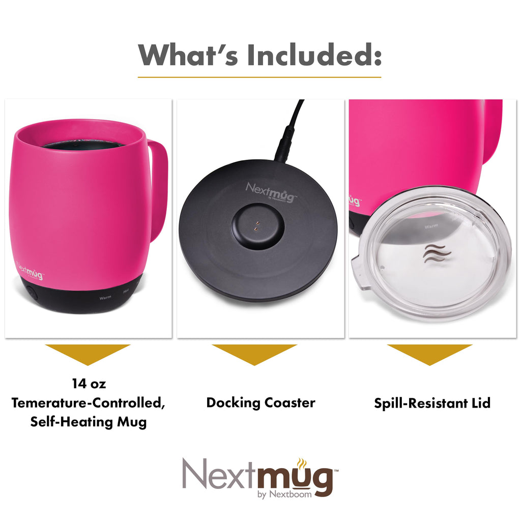 Nextmug - Temperature-Controlled, Self-Heating Coffee Mug (Slate Blue - 14 oz.)