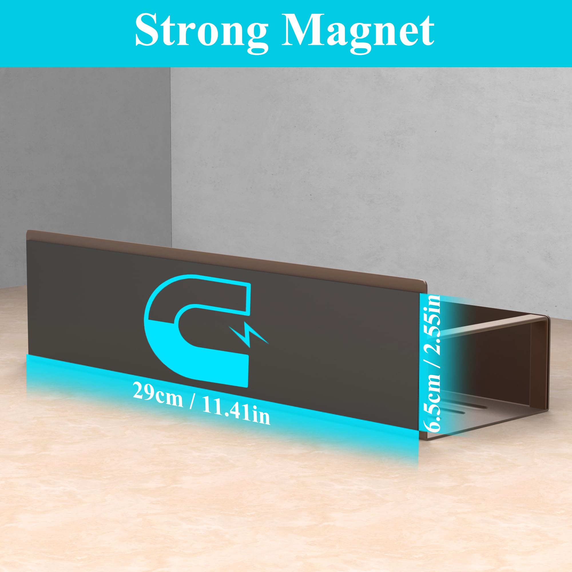 HuggieGems Metal 4 Pack Magnetic Spice Storage Rack Organizer for Refrigerator and Oven, Black Fridge Organizers and Storage