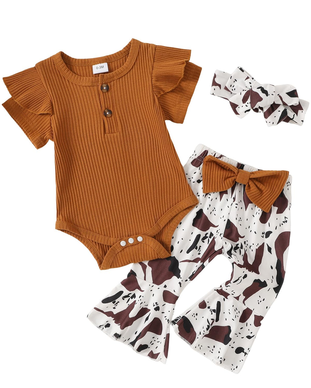 Yvowming Newborn Baby Girl Clothes Infant Ruffle Romper Pants Set Summer Outfits Cute Baby Clothes for Girls