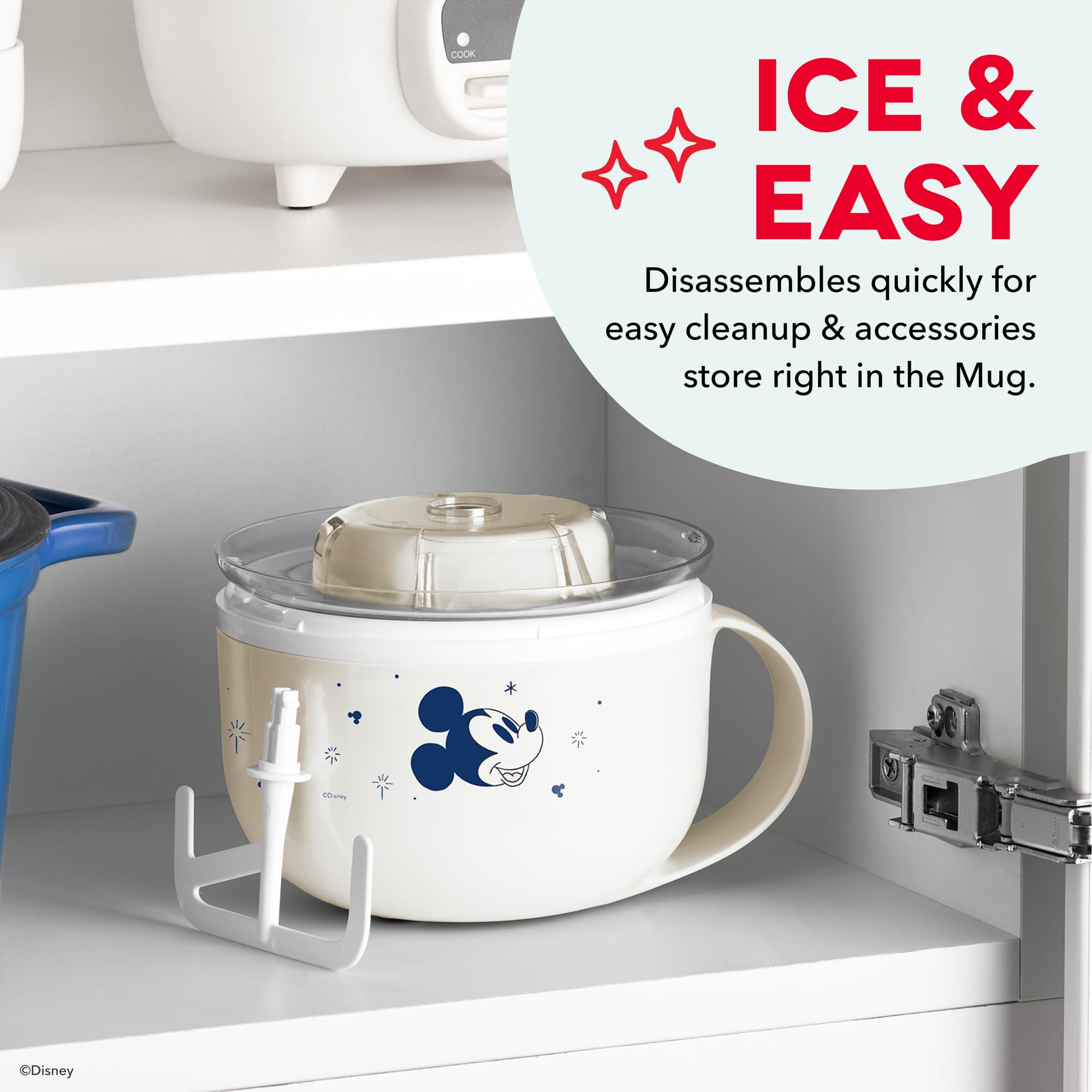 Dash My Mug Ice Cream Maker - Makes Single Serving of Gelato, Frozen Yogurt, Sorbet & More - Easy to Clean & Use - Aqua, 2 Bowls