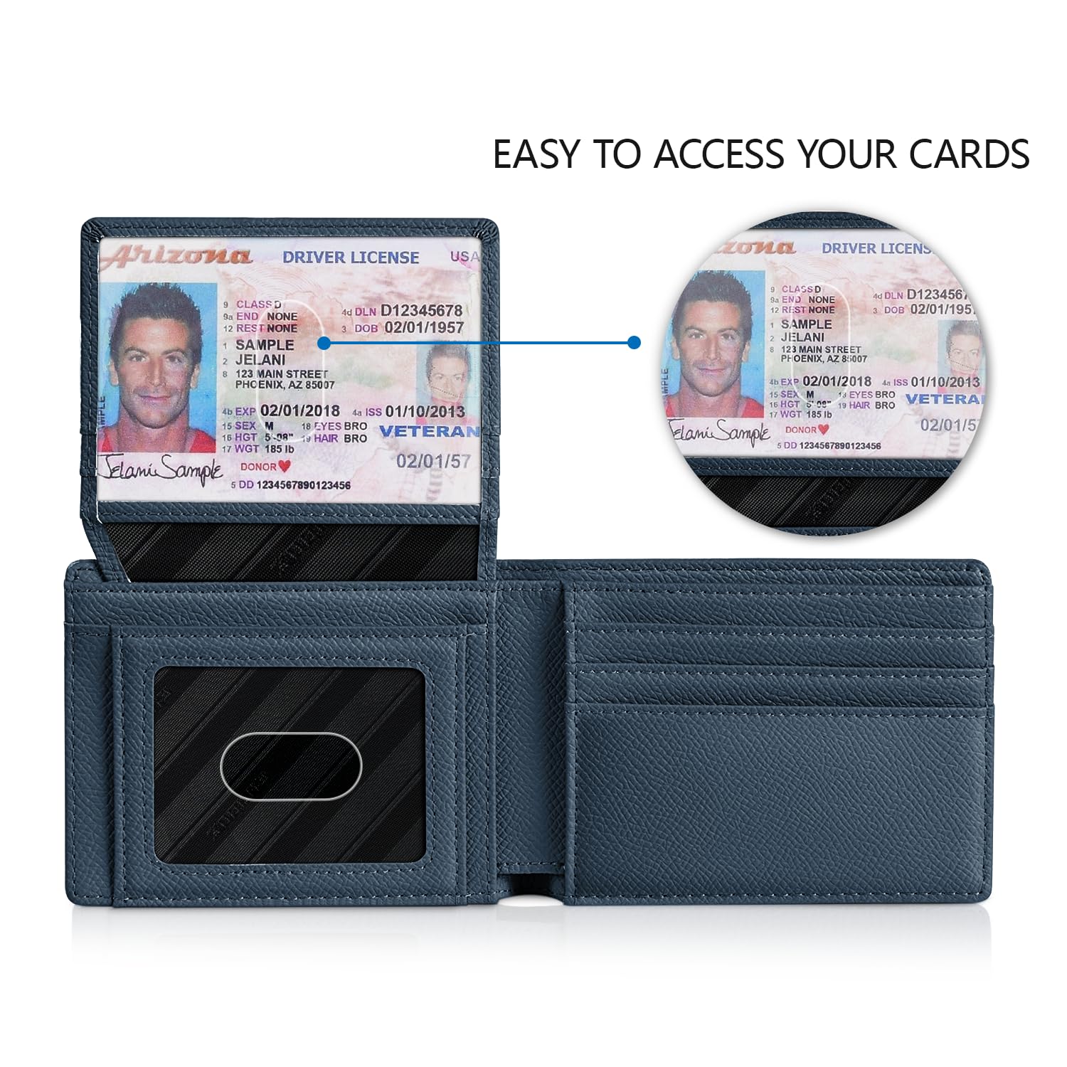 RUNBOX Wallet for Men Slim Rfid Leather 2 ID Window With Gift Box | Slim, Rfid, 2 ID Window, With Gift Box, Slim, Rfid