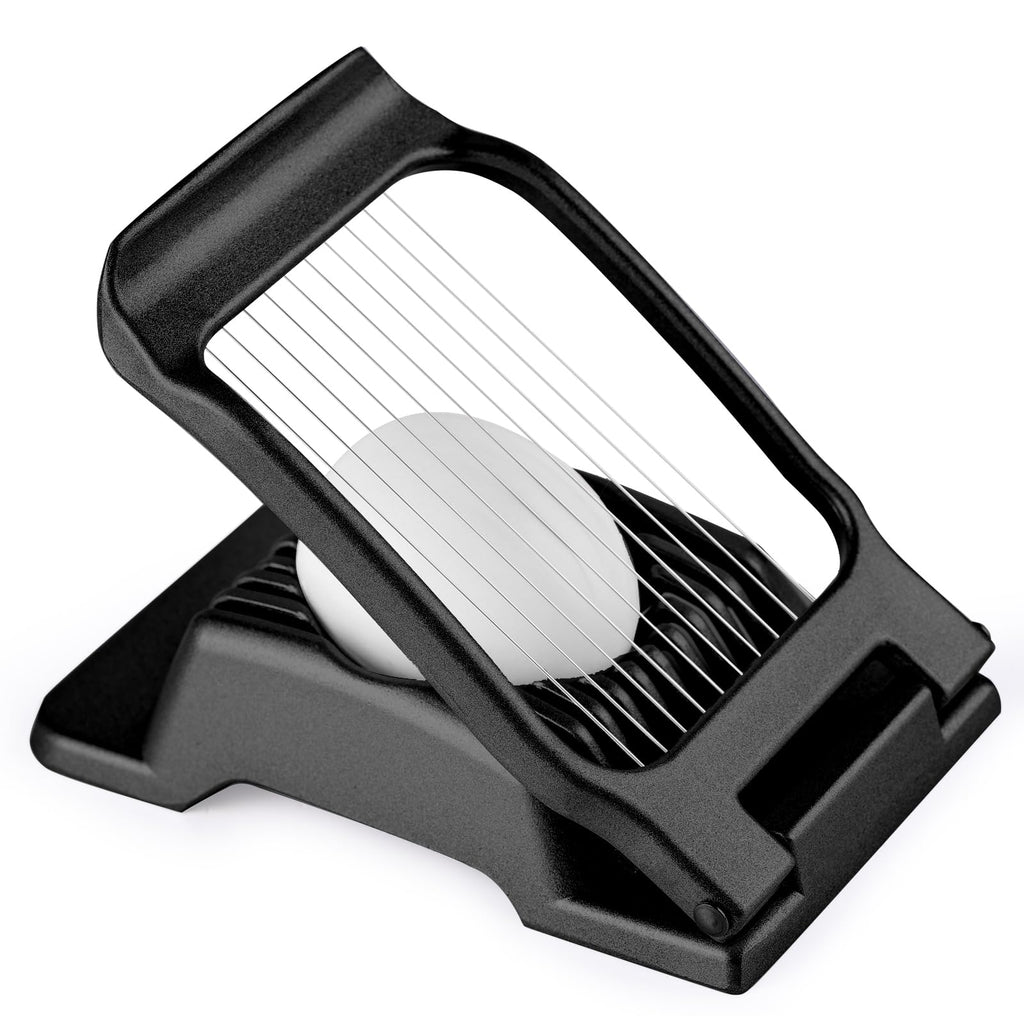 Egg Slicer for Hard Boiled Eggs, Stainless Steel Wire, Multipurpose Heavy Duty Aluminium Egg Cutter Dishwasher Safe for Egg, Salads & Sandwiches, Strawberries, Mushrooms & Soft Cheese, Fruit, Sliver