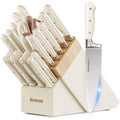 Knife Set,Astercook Kitchen Knife Set with Block 14-Piece Full Tang Stainless Steel Knives with Sharpener Dishwasher Safe and Anti-Slip Ergonomic Handle Utensils Set