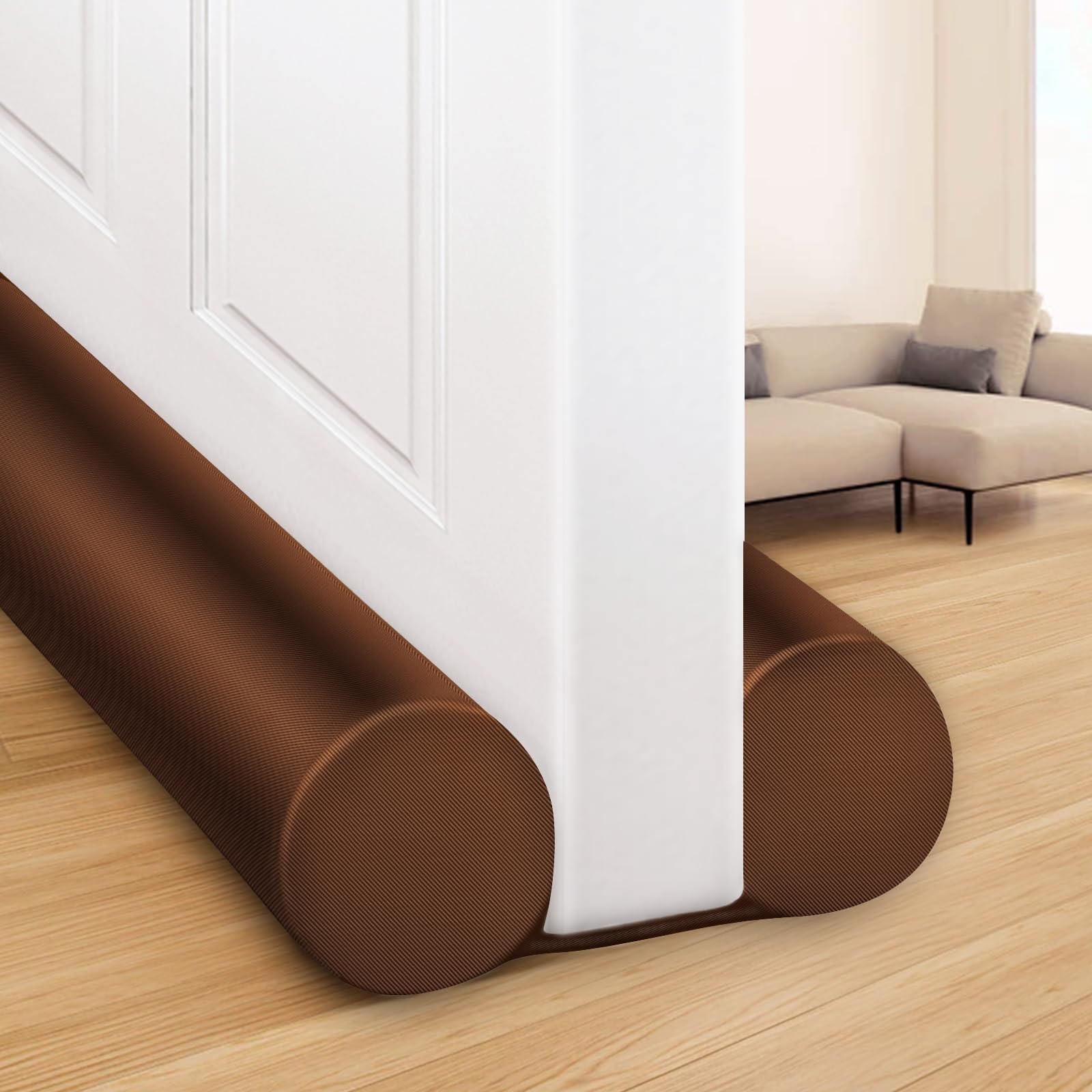 MAXTID Large Door Draft Stopper for Bottom of Doors 36” Under Door Sweep Noise Blocker Black Gap Stoppers Adjustable Doors Seal Sweep Guard Draft, Window Breeze Stoppers, Home Essentials Gadgets