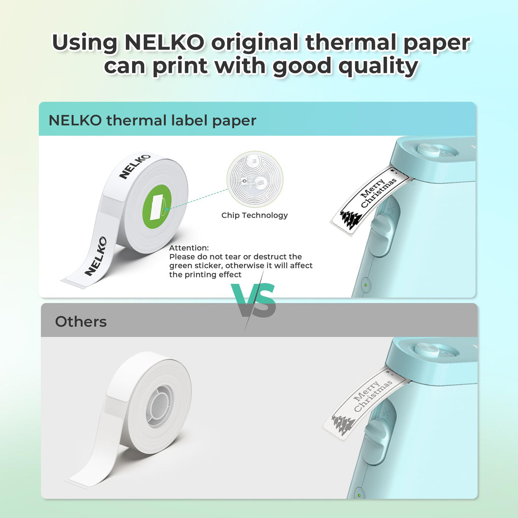 Nelko Label Maker Machine with Tape, P21 Bluetooth Label Printer, Wireless Mini Label Makers with Multiple Templates for School Office Home, White