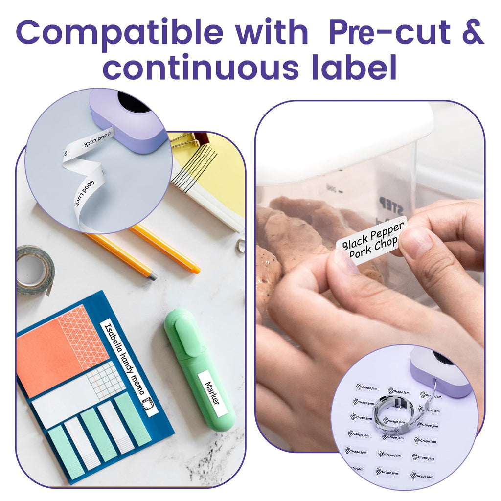 Phomemo Label Maker, D30 Portable Bluetooth Label Maker Machine with Tape, Small Mini Label Printer, Multiple Templates Fonts Icon Labeler for Home, School, Office