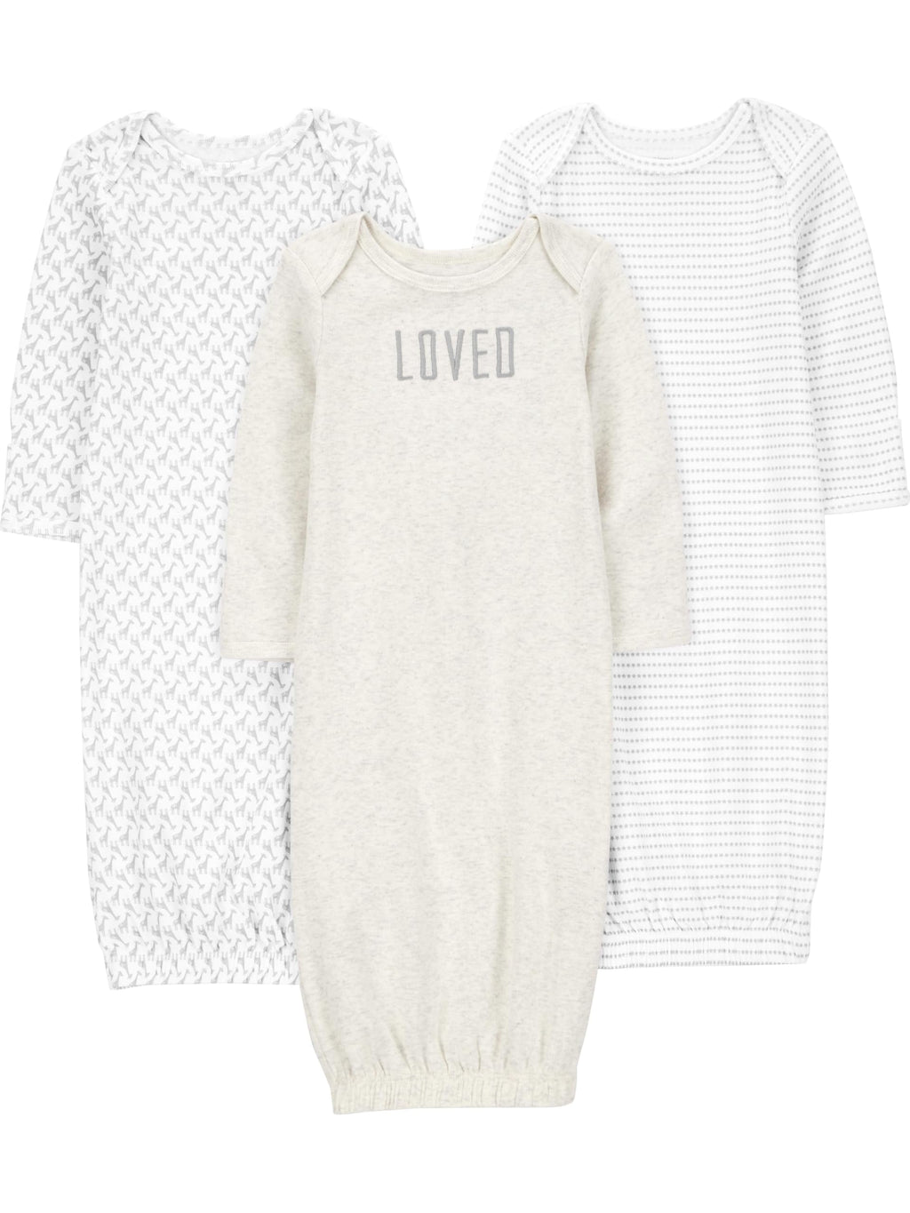 Simple Joys by Carter's Baby 3-pack Neutral Cotton Sleeper Gown