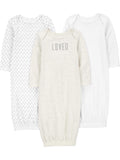 Simple Joys by Carter's Baby 3-pack Neutral Cotton Sleeper Gown