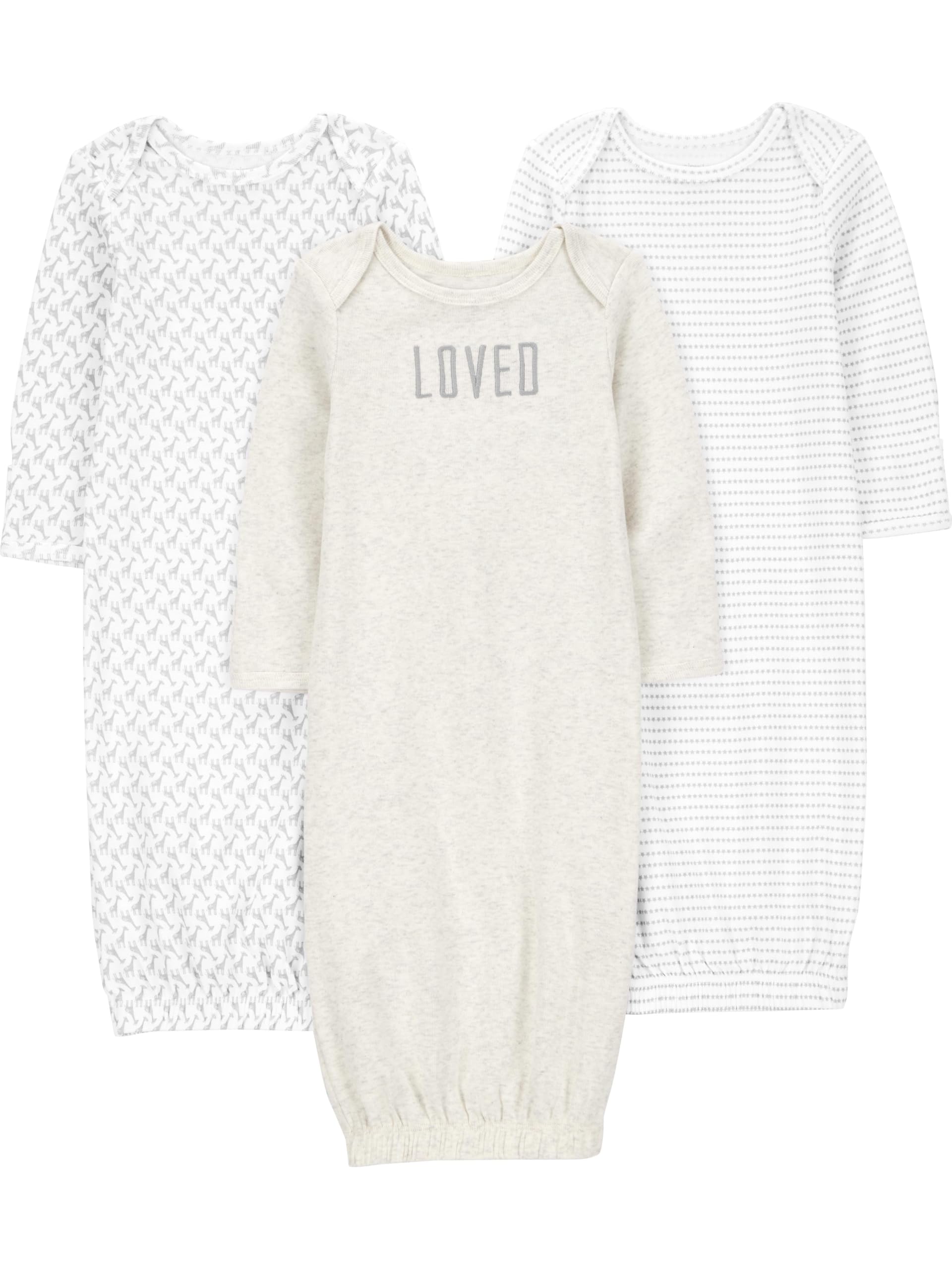 Simple Joys by Carter's Baby 3-pack Neutral Cotton Sleeper Gown