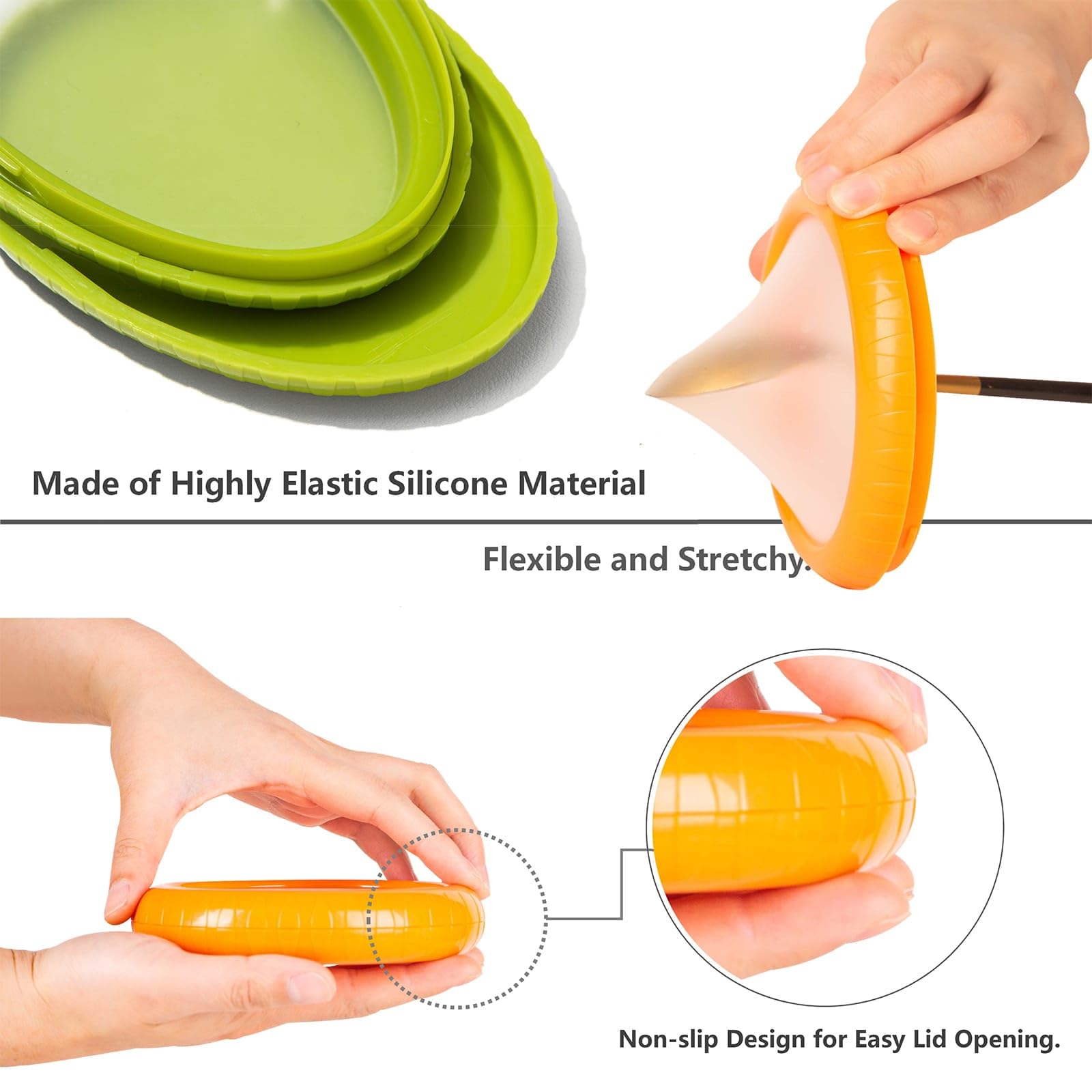 SOOPLEU Avocado Saver and Tomato Holder - Set of 4 Reusable Storage Containers for Fridge - Ideal for Garlic, Onions, Lemons, and Potatoes